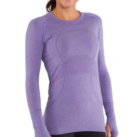 lululemon athletica Tops - Lululemon Swiftly Tech Long Sleeve Heathered Top 8